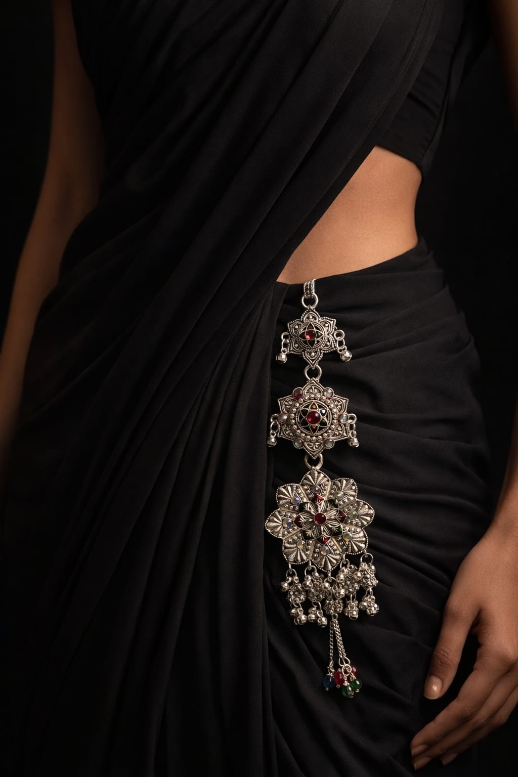 Antique Silver Statement Kamarbandh (Judaa)