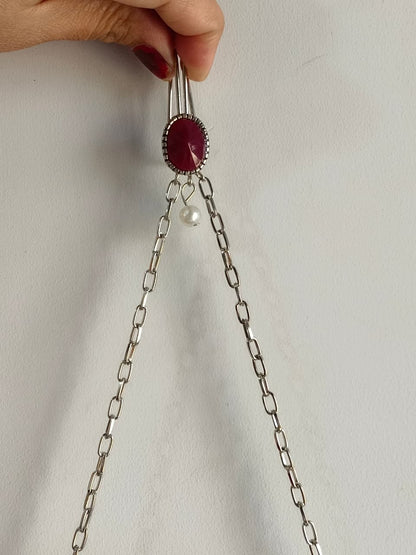 Luxury Silver Stone Pearl Clutch Bag for Women | Designer Wedding Party Sling Purse